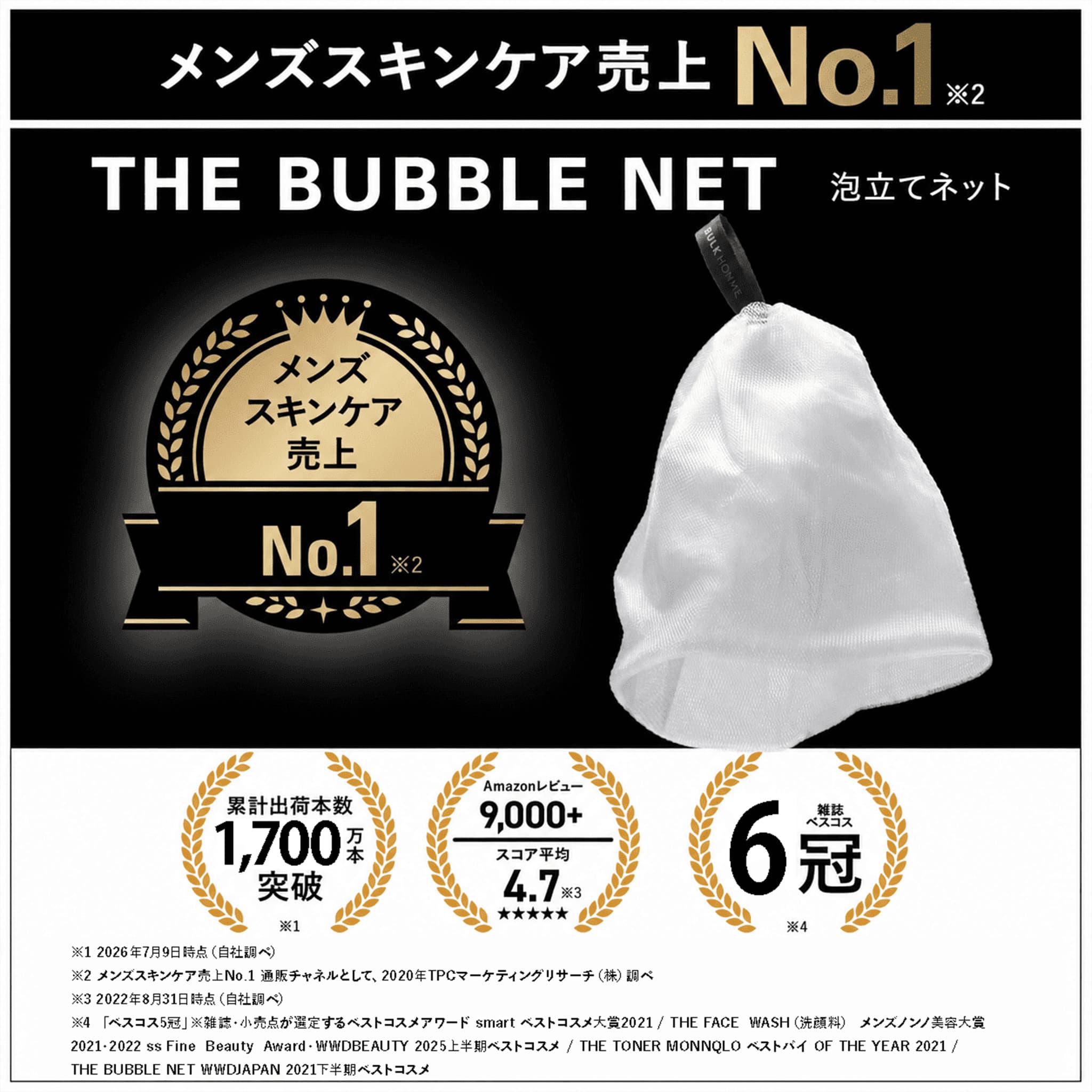 THE BUBBLE NET｜メンズスキンケア売上No.1